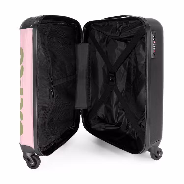 Chase greatness - Groen - Roze - Retro NBS - Handbagage koffer - Volwassenen Unisex middel -binnenkant