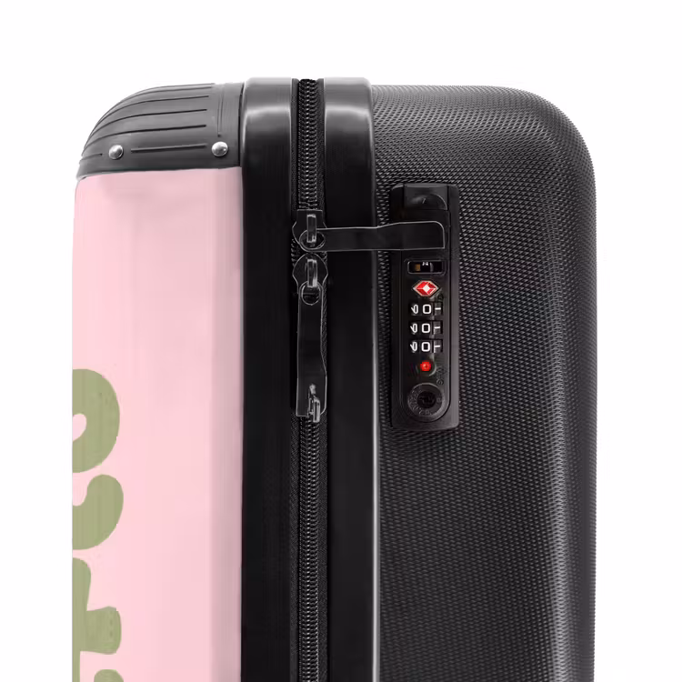 Chase greatness - Groen - Roze - Retro NBS - Handbagage koffer - Volwassenen Unisex middel -slot
