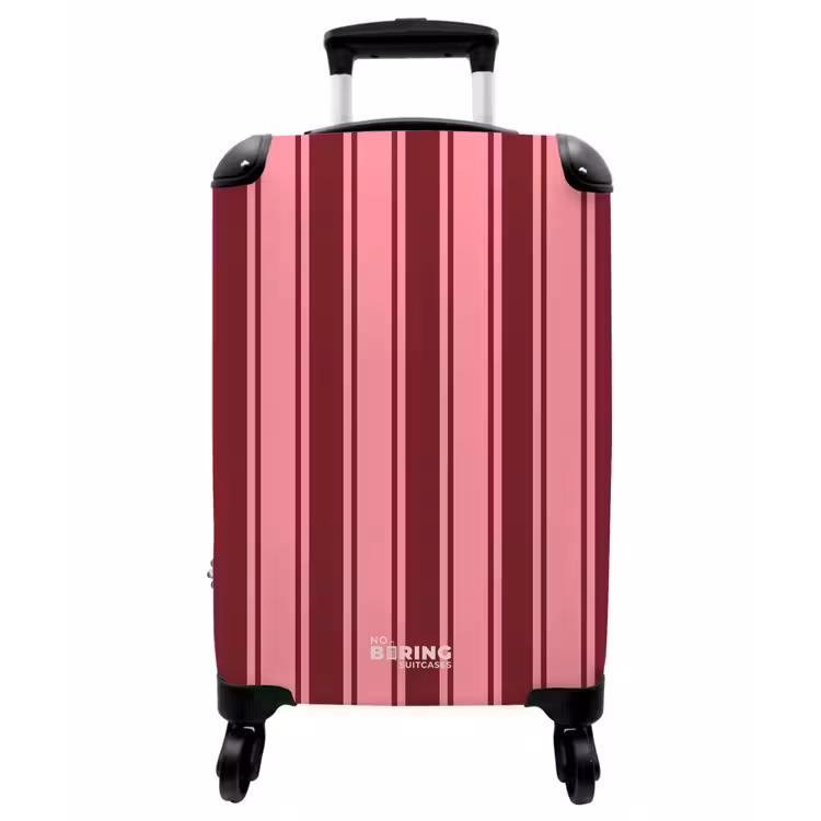 Koffer - Vertikale Streifen – Rot – Rosa - Verticale strepen - Rood - Roze NBS - Handbagage koffer - Vrouwen middel