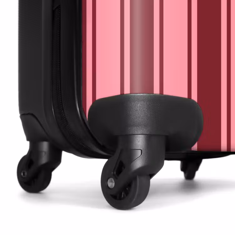 Koffer - Vertikale Streifen – Rot – Rosa - Verticale strepen - Rood - Roze NBS - Handbagage koffer - Vrouwen middel