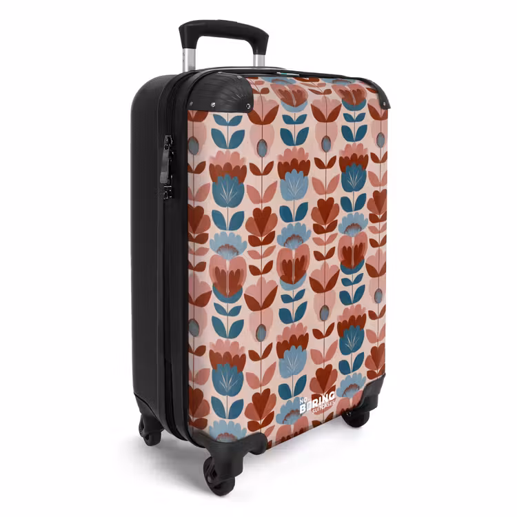 Vintage - Motief - Kleurrijk NBS - Handbagage koffer - Volwassenen Unisex middel -productfoto_3d