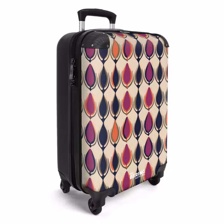 Vintage - Retro - Kleurrijk NBS - Handbagage koffer - Volwassenen Unisex middel -productfoto_3d
