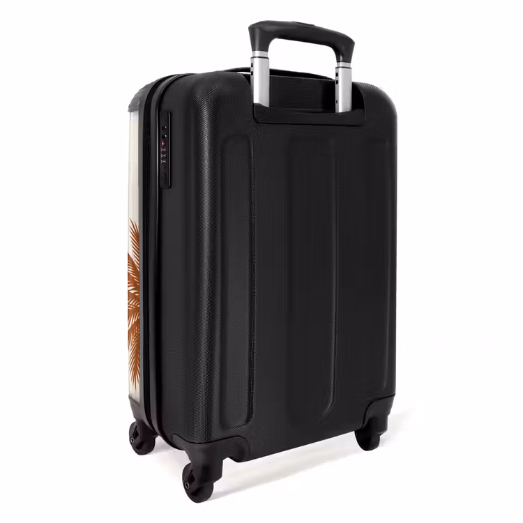 Koffer - Vogel – Baum – Tropisch – Minimalistisch – Braun - Vogel - Boom - Tropisch - Minimalistisch - Bruin NBS - Handbagage koffer - Vrouwen middel