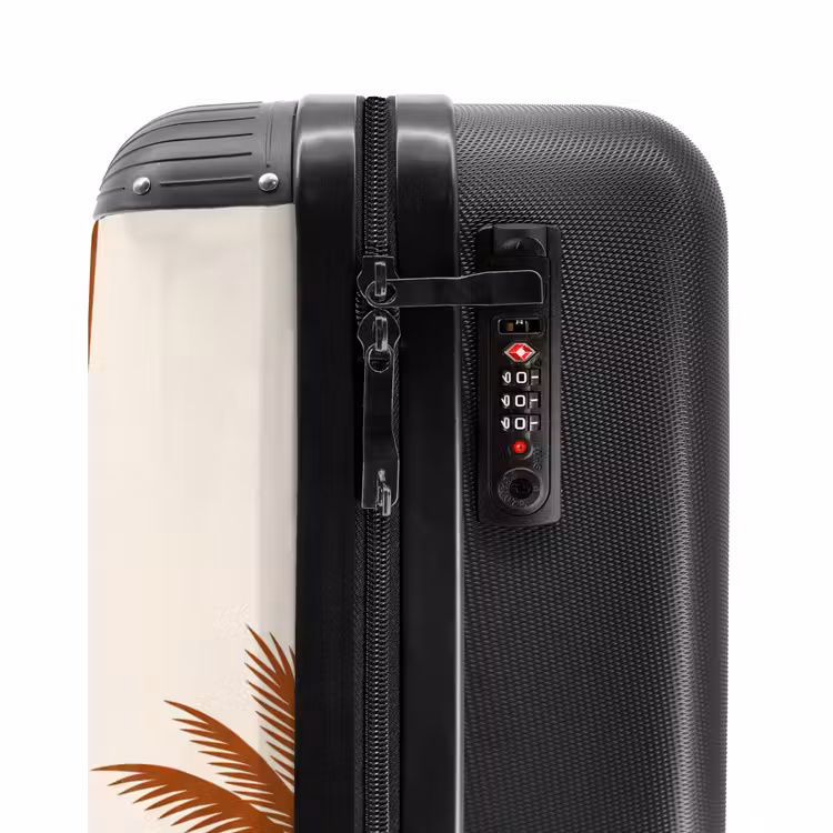 Koffer - Vogel – Baum – Tropisch – Minimalistisch – Braun - Vogel - Boom - Tropisch - Minimalistisch - Bruin NBS - Handbagage koffer - Vrouwen middel