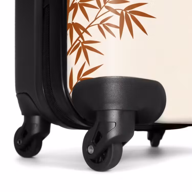 Koffer - Vogel – Baum – Tropisch – Minimalistisch – Braun - Vogel - Boom - Tropisch - Minimalistisch - Bruin NBS - Handbagage koffer - Vrouwen middel