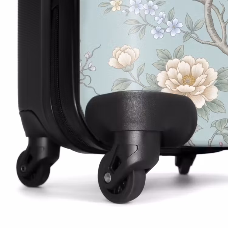 Koffer - Vogel – Blumen – Bunt - Vogel - Bloemen - Kleurrijk NBS - Handbagage koffer - Vrouwen middel