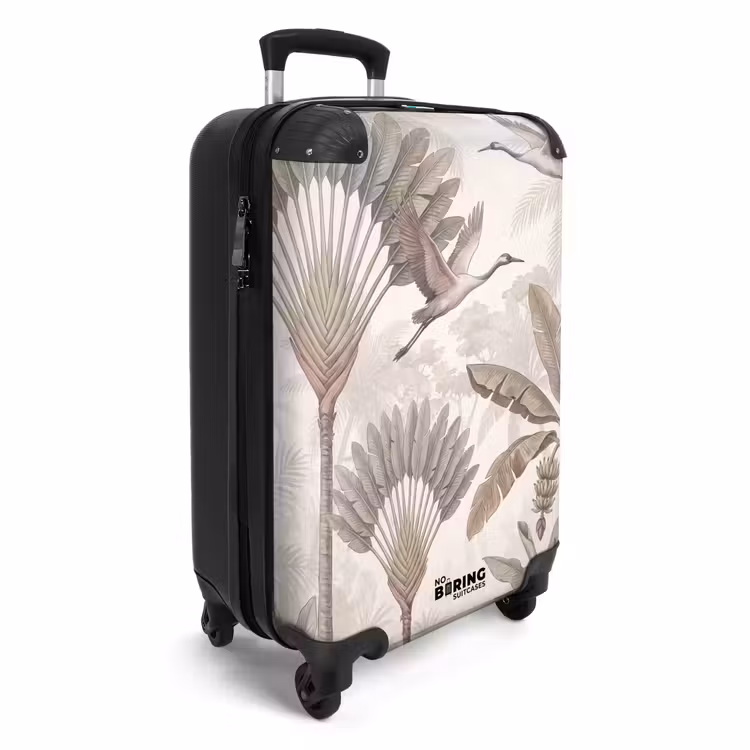 Koffer - Vogel – Dschungel – Illustration – Tiere - Vogel - Jungle - Illustratie - Dieren NBS - Handbagage koffer - Volwassenen Unisex middel