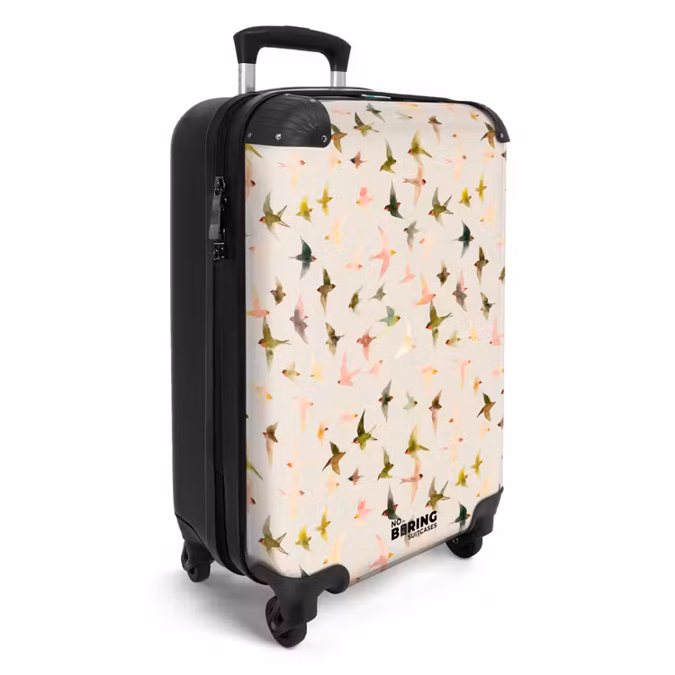 Koffer - Vögel - Fliegen - Bunt - Vogels - Vliegen - Kleurrijk NBS - Handbagage koffer - Vrouwen middel