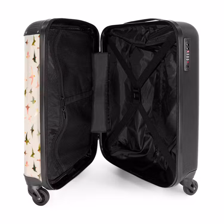 Koffer - Vögel - Fliegen - Bunt - Vogels - Vliegen - Kleurrijk NBS - Handbagage koffer - Vrouwen middel