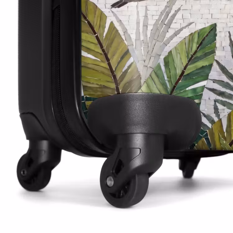 Koffer - Vogel – fliegend – tropisch – Mosaik – grün - Vogel - Vliegend - Tropisch - Mozaïek - Groen NBS - Handbagage koffer - Volwassenen Unisex middel