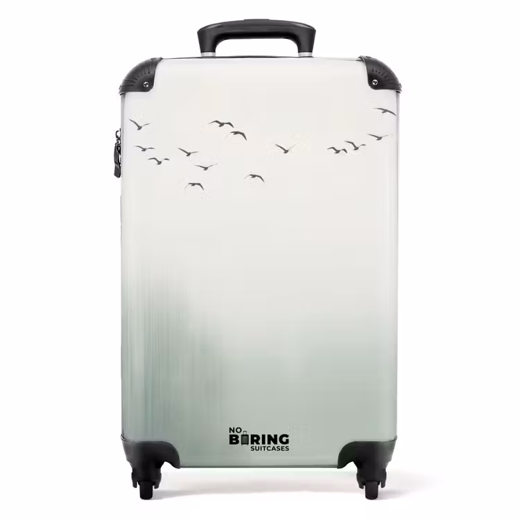 Koffer - Vogel – Flug – Natur – Minimalistisch - Vogel - Vlucht - Natuur - Minimalistisch NBS - Handbagage koffer - Volwassenen Unisex middel