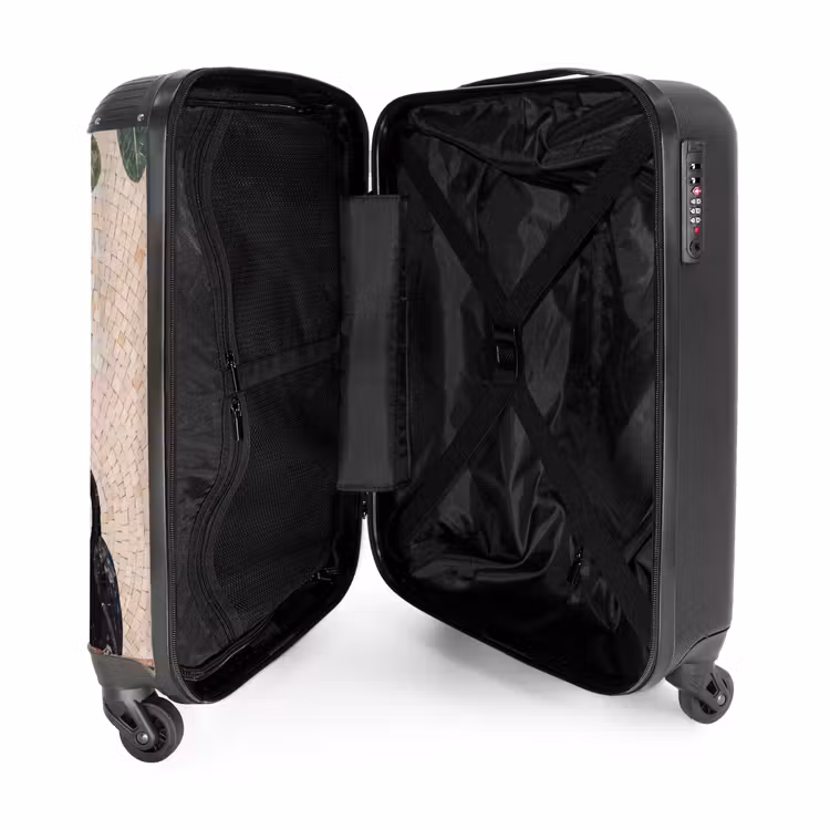 Koffer - Vogel – Mosaik – Tropisch – Natur – Bunt - Vogel - Mozaïek - Tropisch - Natuur - Kleurrijk NBS - Handbagage koffer - Volwassenen Unisex middel