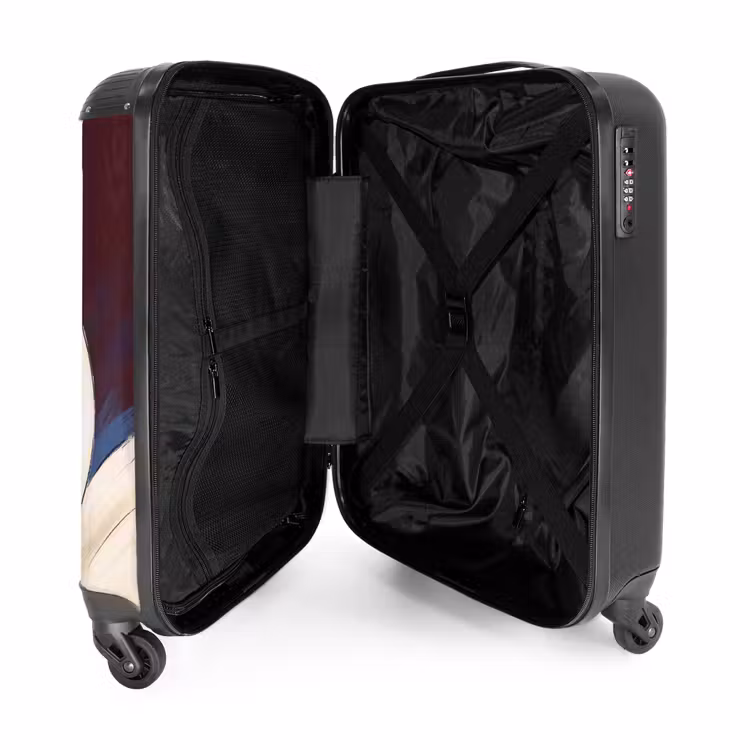 Koffer - Vogel – Paar – Liebe – Abstrakt – Weiß - Vogel - Koppel - Liefde - Abstract - Wit NBS - Handbagage koffer - Vrouwen middel