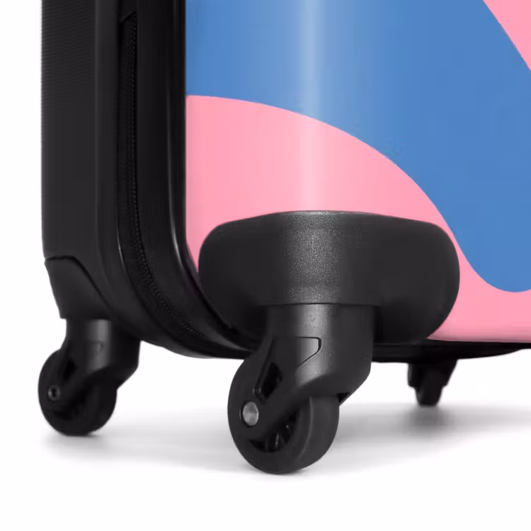 Koffer - Vogel – Paar – Tiere – Modern – Rosa - Vogel - Paar - Dieren - Modern - Roze NBS - Handbagage koffer - Vrouwen middel