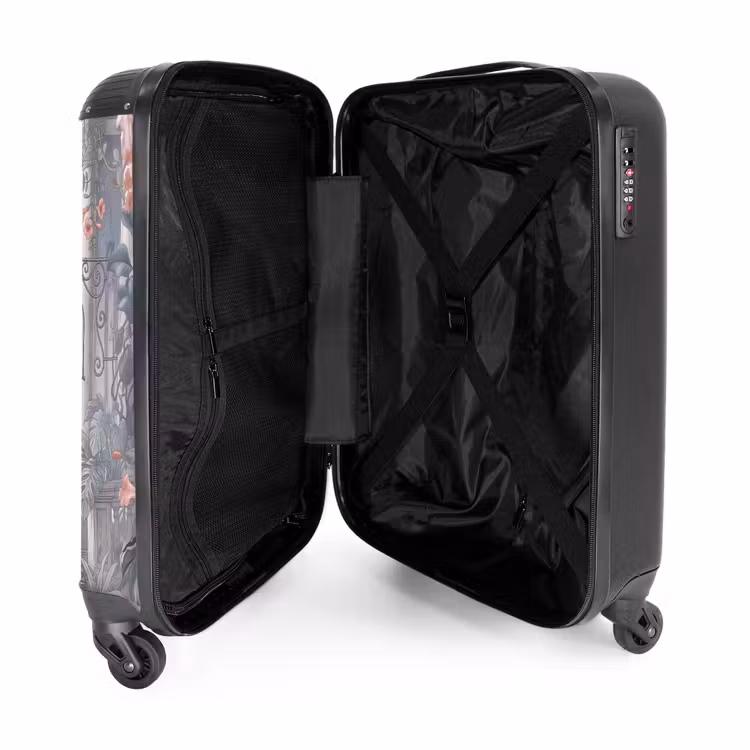 Koffer - Vogel – Pfau – Architektur – Klassisch – Grün - Vogel - Pauw - Architectuur - Klassiek - Groen NBS - Handbagage koffer - Volwassenen Unisex middel