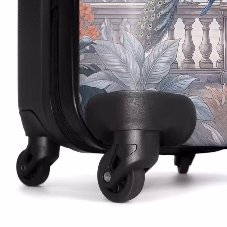 Koffer - Vogel – Pfau – Architektur – Klassisch – Grün - Vogel - Pauw - Architectuur - Klassiek - Groen NBS - Handbagage koffer - Volwassenen Unisex middel