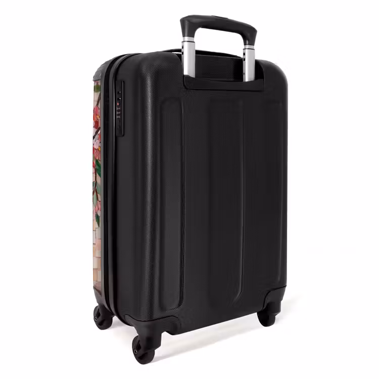 Koffer - Vogel – Springbrunnen – Mosaik – farbenfroh – Tiere - Vogel - fontein - mozaiek - kleurrijk - dieren NBS - Handbagage koffer - Volwassenen Unisex middel