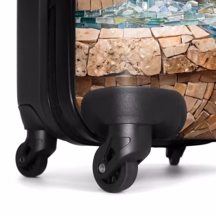 Koffer - Vogel – Springbrunnen – Mosaik – farbenfroh – Tiere - Vogel - fontein - mozaiek - kleurrijk - dieren NBS - Handbagage koffer - Volwassenen Unisex middel