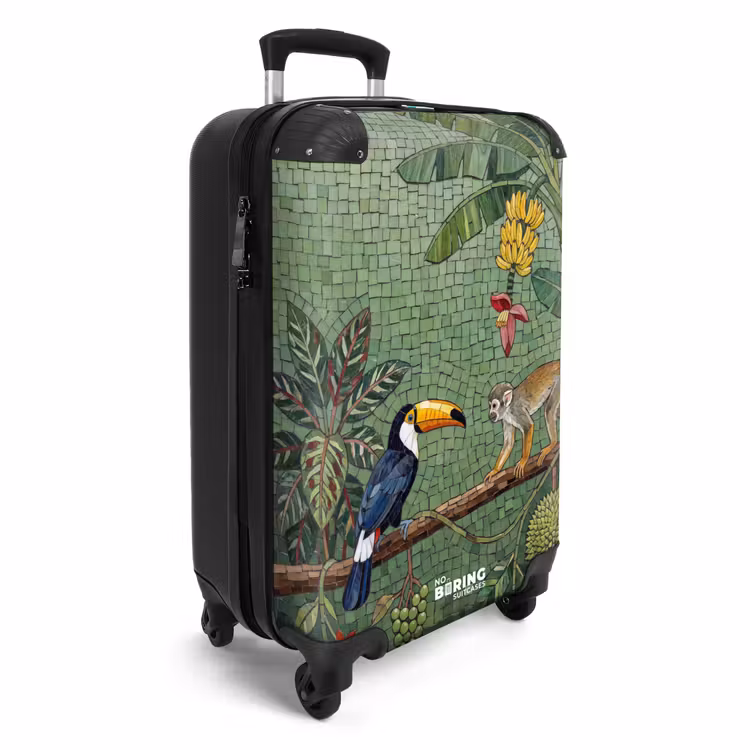 Koffer - Vogel – Tier – Dschungel – Mosaik – Natur - Vogel - Dier - Jungle - Mozaïek - Natuur NBS - Handbagage koffer - Volwassenen Unisex middel