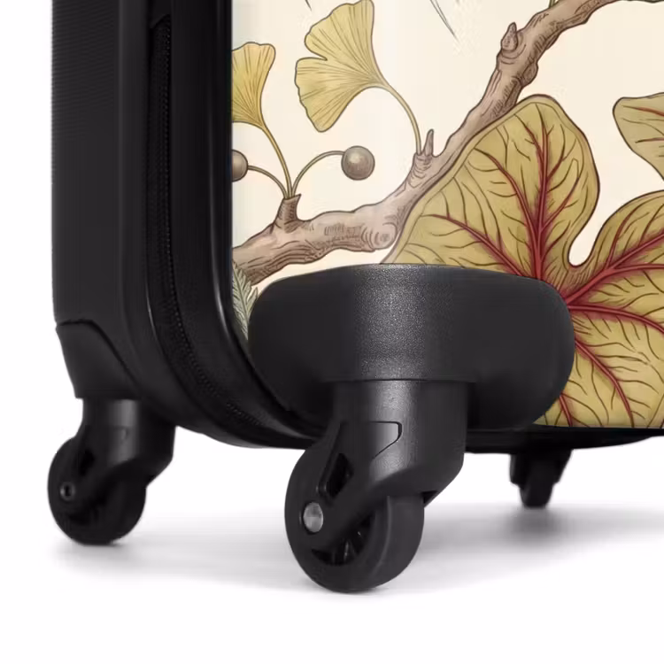 Koffer - Vögel – Tropisch – Botanisch – Rosa - Vogels - Tropisch - Botanisch - Roze NBS - Handbagage koffer - Vrouwen middel