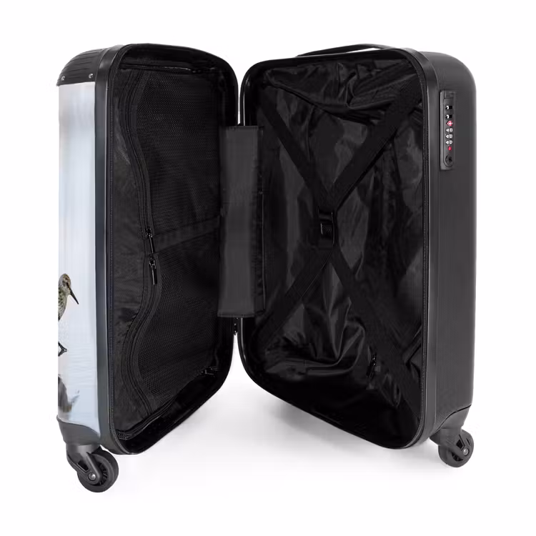 Koffer - Vögel – Wasser – Grau - Vogels - Water - Grijs NBS - Handbagage koffer - Vrouwen middel