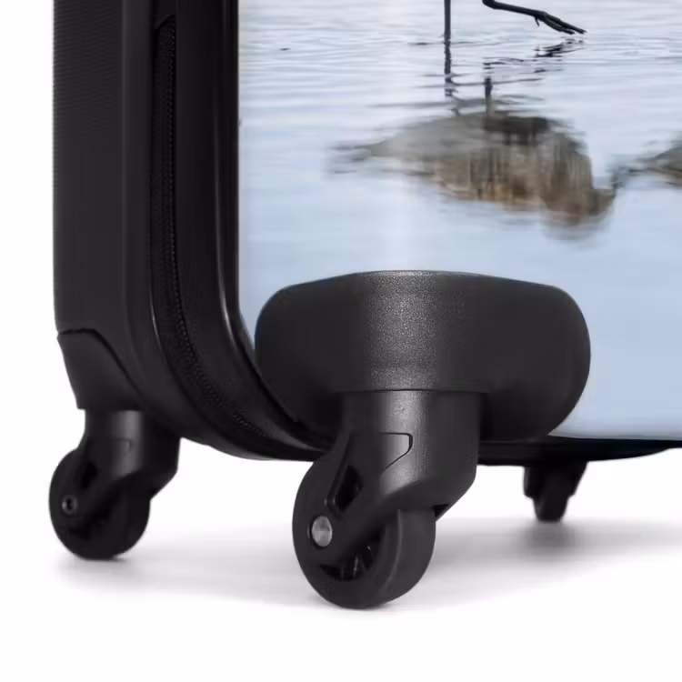 Koffer - Vögel – Wasser – Grau - Vogels - Water - Grijs NBS - Handbagage koffer - Vrouwen middel