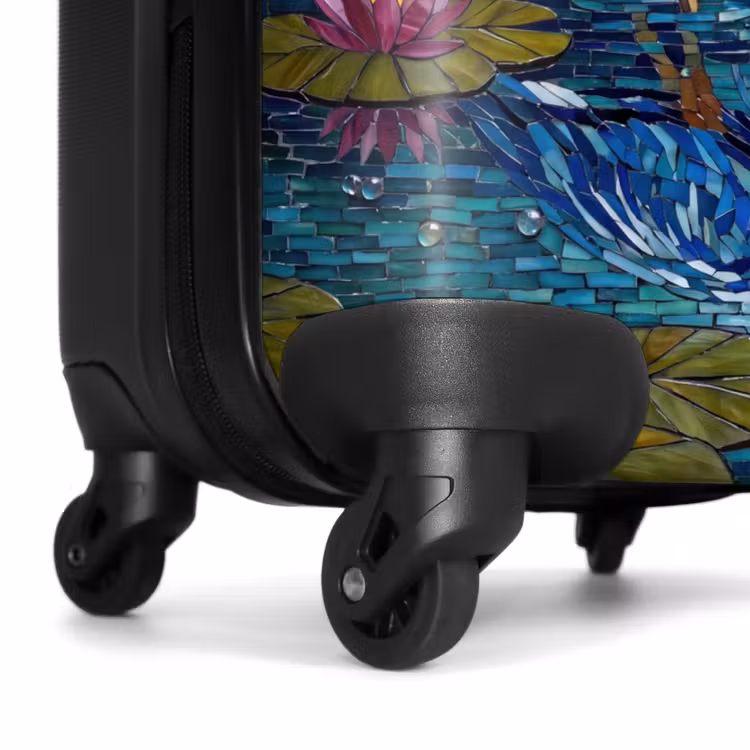 Koffer - Vogel – Wasser – Natur – Abstrakt – Blau - Vogel - Water - Natuur - Abstract - Blauw NBS - Handbagage koffer - Volwassenen Unisex middel