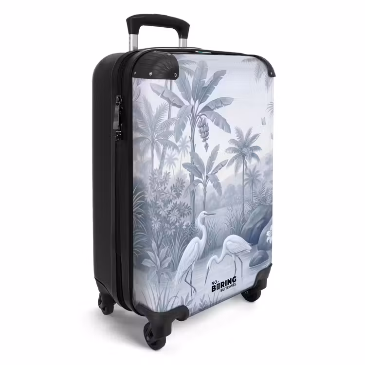 Koffer - Vogel – Wasser – Tropisch – Natur – Blau - Vogel - Water - Tropisch - Natuur - Blauw NBS - Handbagage koffer - Volwassenen Unisex middel