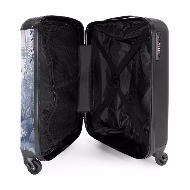 Koffer - Vogel – Wasser – Tropisch – Natur – Blau - Vogel - Water - Tropisch - Natuur - Blauw NBS - Handbagage koffer - Volwassenen Unisex middel