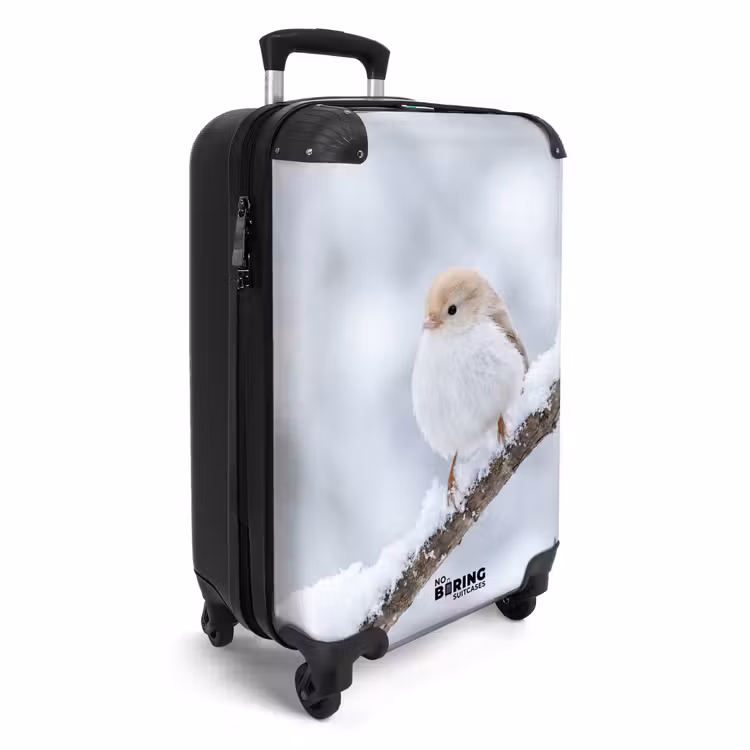 Koffer - Vögelchen – Schnee – Ast – Winter – Sanft - Vogeltje - Sneeuw - Tak - Winter - Zacht NBS - Handbagage koffer - Volwassenen Unisex middel