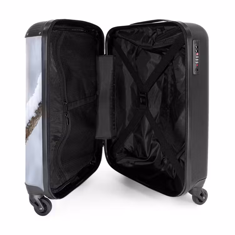 Koffer - Vögelchen – Schnee – Ast – Winter – Sanft - Vogeltje - Sneeuw - Tak - Winter - Zacht NBS - Handbagage koffer - Volwassenen Unisex middel