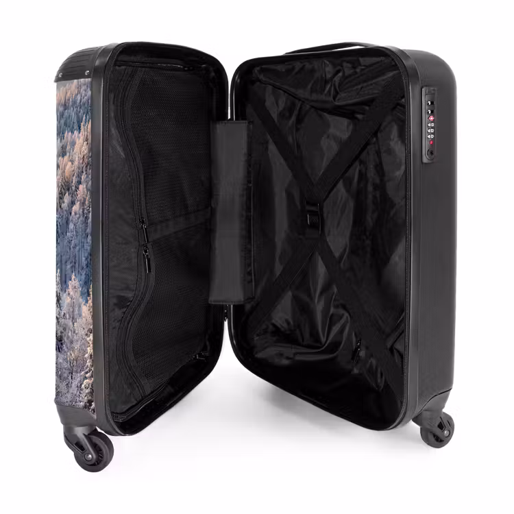 Koffer - Wald – Berge – Gold – Winter – Wärme - Bos - Bergen - Goud - Winter - Warm NBS - Handbagage koffer - Volwassenen Unisex middel