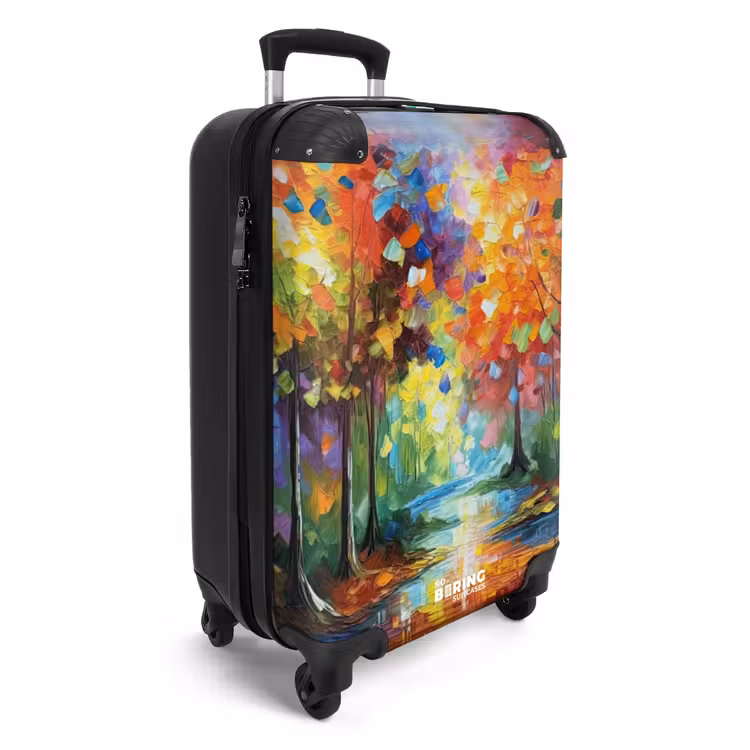 Bos - Natuur - Olieverf - Regenboog NBS - Handbagage koffer - Unisex middel -productfoto_3d