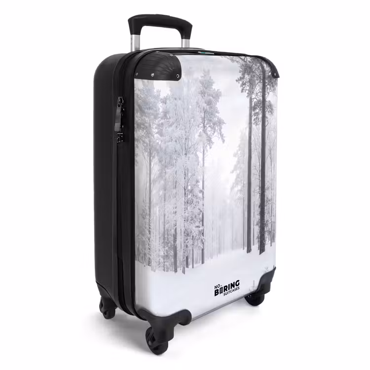 Koffer - Wald – Schnee – Weg – Winter – Stille - Bos - Sneeuw - Pad - Winter - Stilte NBS - Handbagage koffer - Volwassenen Unisex middel