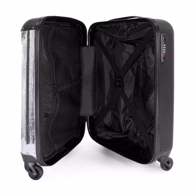 Koffer - Wald – Schnee – Weg – Winter – Stille - Bos - Sneeuw - Pad - Winter - Stilte NBS - Handbagage koffer - Volwassenen Unisex middel
