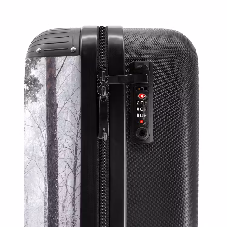 Koffer - Wald – Schnee – Weg – Winter – Stille - Bos - Sneeuw - Pad - Winter - Stilte NBS - Handbagage koffer - Volwassenen Unisex middel