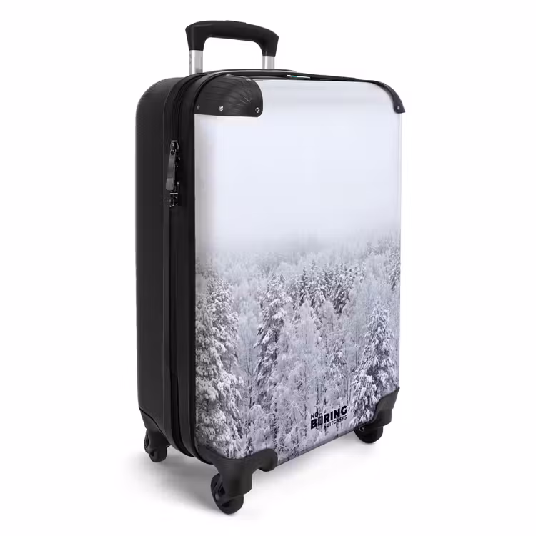 Koffer - Wald – Schnee – Winter – Natur – Weiß - Bos - Sneeuw - Winter - Natuur - Wit NBS - Handbagage koffer - Volwassenen Unisex middel