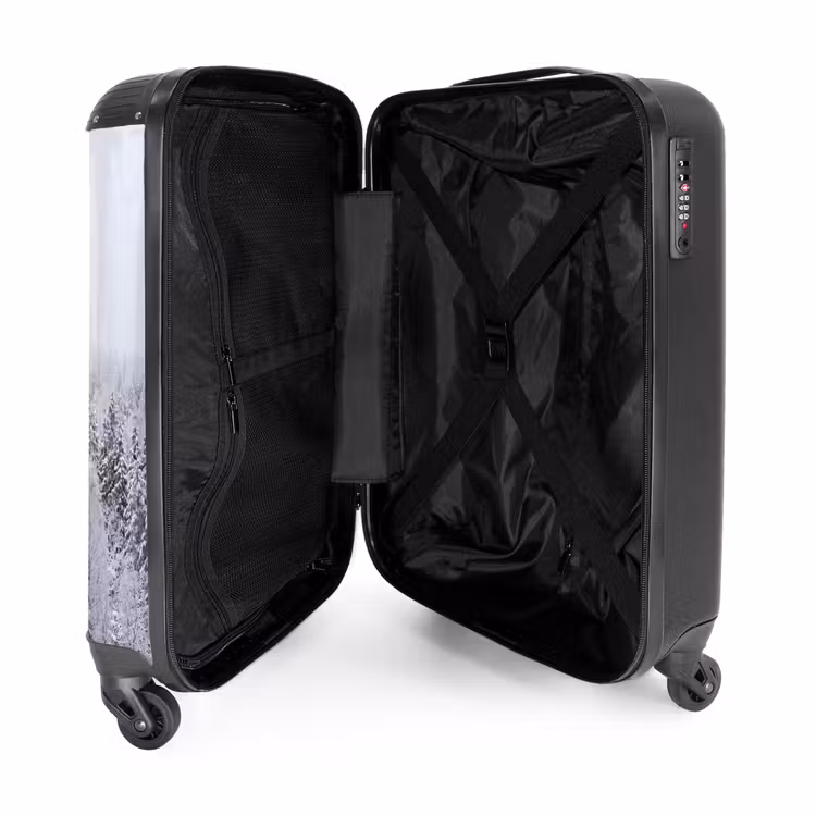Koffer - Wald – Schnee – Winter – Natur – Weiß - Bos - Sneeuw - Winter - Natuur - Wit NBS - Handbagage koffer - Volwassenen Unisex middel