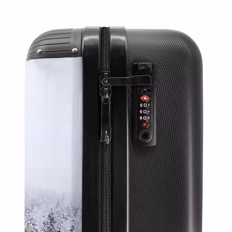 Koffer - Wald – Schnee – Winter – Natur – Weiß - Bos - Sneeuw - Winter - Natuur - Wit NBS - Handbagage koffer - Volwassenen Unisex middel