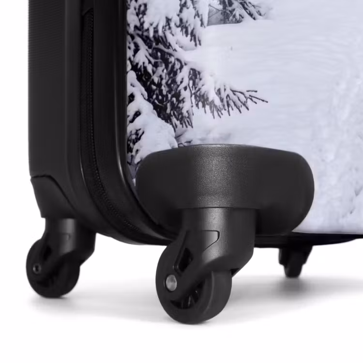 Koffer - Wald – Winter – Schnee – Weg – Natur - Bos - Winter - Sneeuw - Pad - Natuur NBS - Handbagage koffer - Volwassenen Unisex middel