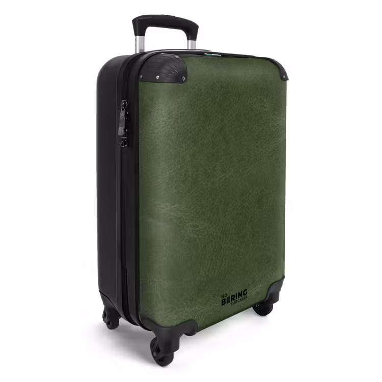 Lederen look bos groen NBS - Handbagage koffer - Volwassenen Unisex middel -productfoto_3d