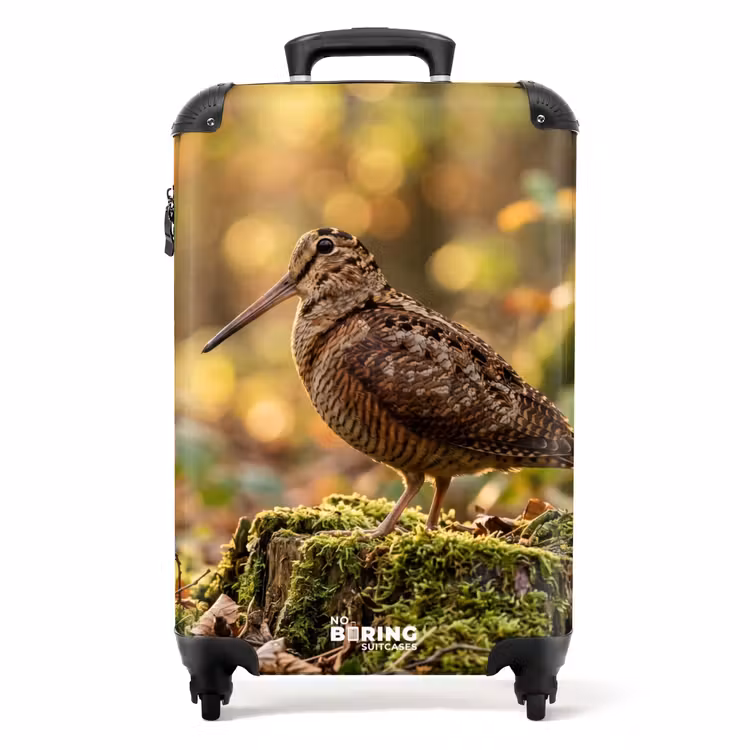 Koffer - Waldschnepfe – Wald – Blätter – Herbst – getarnt - Houtsnip - Bos - Bladeren - Herfst - Gecamoufleerd NBS - Handbagage koffer - Volwassenen Unisex middel