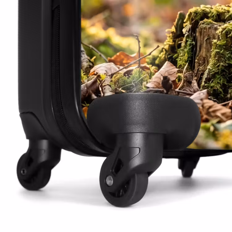 Koffer - Waldschnepfe – Wald – Blätter – Herbst – getarnt - Houtsnip - Bos - Bladeren - Herfst - Gecamoufleerd NBS - Handbagage koffer - Volwassenen Unisex middel