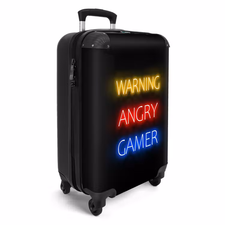 Warning Angry Gamer NBS - Handbagage koffer - Unisex middel -productfoto_3d
