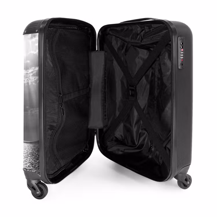 Koffer - Wasser – Boot – Luft – Natur – Schwarz-Weiß - Water - Boot - Lucht - Natuur - Zwart-wit NBS - Handbagage koffer - Volwassenen Unisex middel