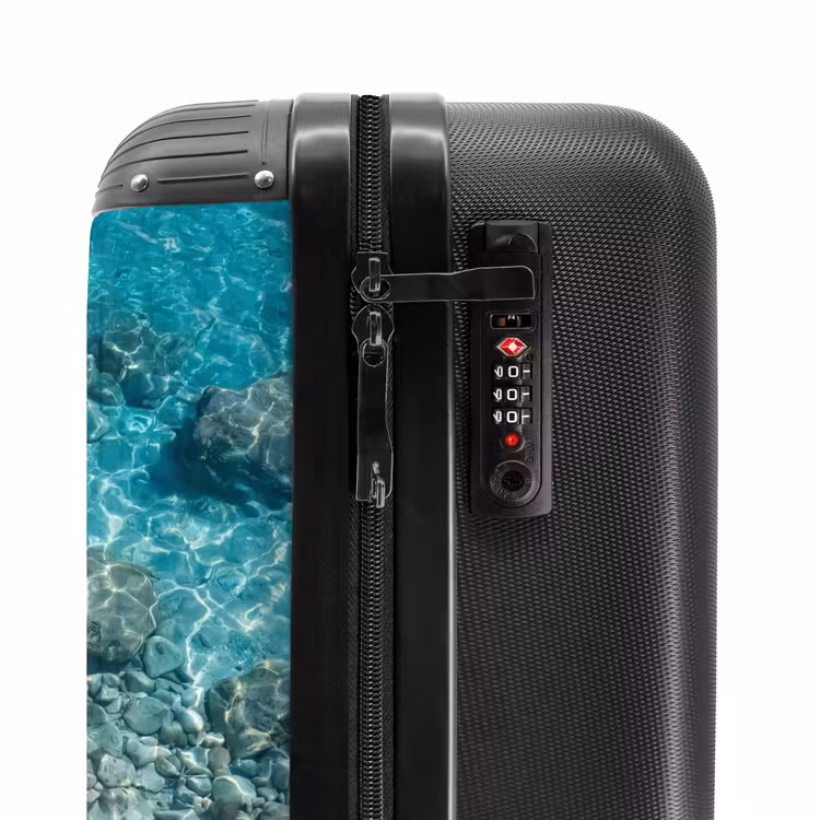 Koffer - Wasser – Kieselsteine – Natur – Lebendig – Türkis - Water - Kiezels - Natuur - Levendig - Turkoois NBS - Handbagage koffer - Volwassenen Unisex middel