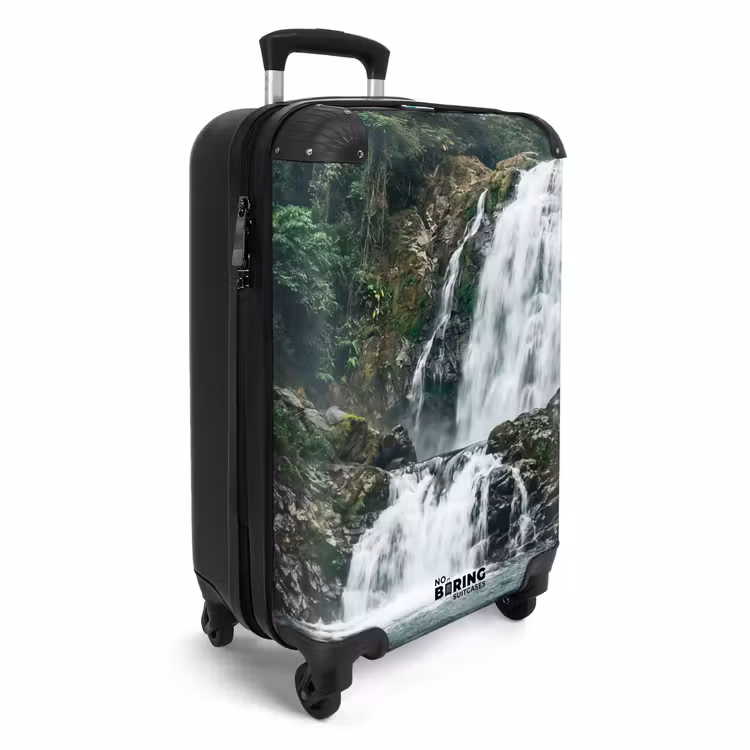 Koffer - Wasserfall – Wald – Natur – Grün - Waterval - Bos - Natuur - Groen NBS - Handbagage koffer - Volwassenen Unisex middel