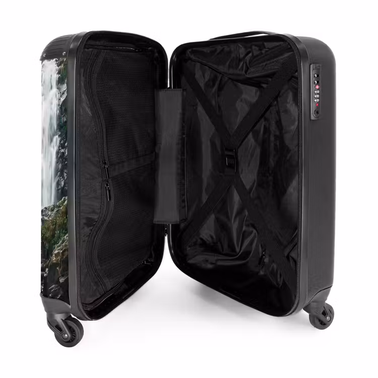 Koffer - Wasserfall – Wald – Natur – Grün - Waterval - Bos - Natuur - Groen NBS - Handbagage koffer - Volwassenen Unisex middel