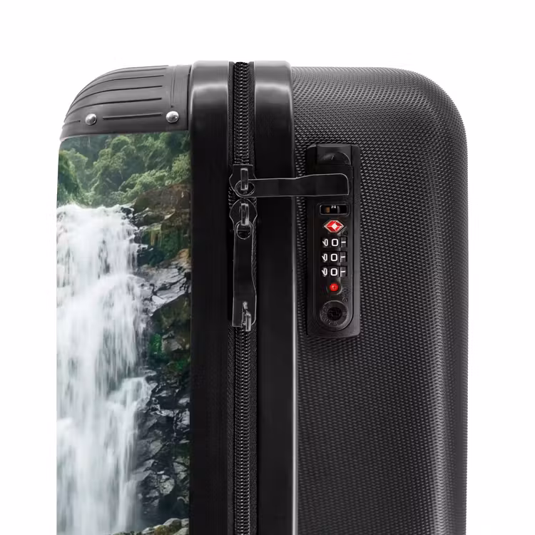 Koffer - Wasserfall – Wald – Natur – Grün - Waterval - Bos - Natuur - Groen NBS - Handbagage koffer - Volwassenen Unisex middel
