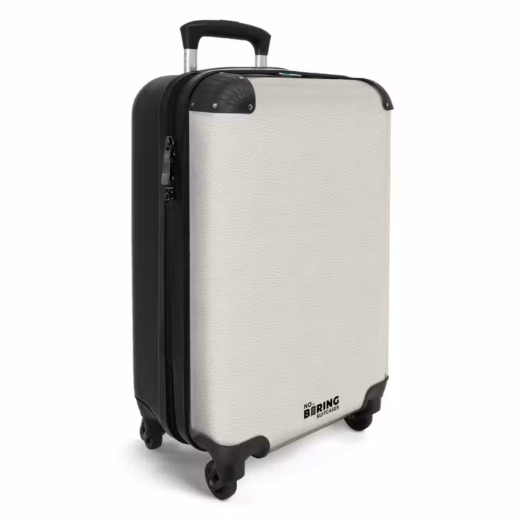 Wit leer patroon NBS - Handbagage koffer - Kinderen Unisex middel -productfoto_3d